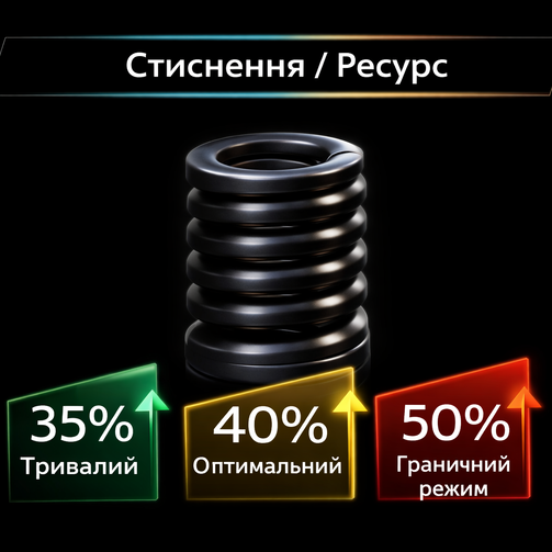 Пружина плоского січення легкого навантаження BS Ø=63 мм 