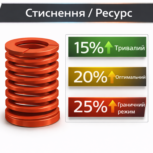 Heavy duty springs LHD Ø=32 mm 